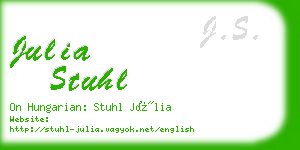 julia stuhl business card